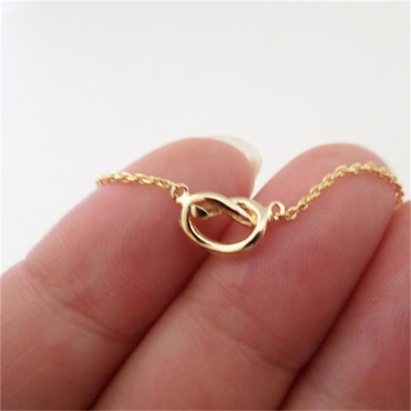 Dainty Knot Pendant Gold Pendant Necklace - Picture 2 of 4